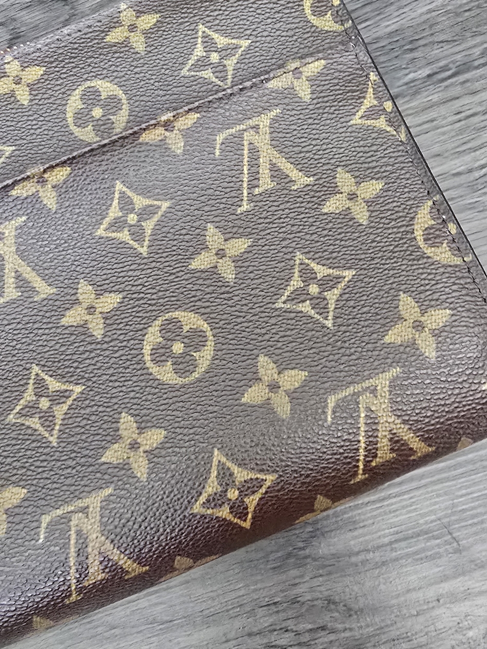 Louis Vuitton Brown and Gold Monogram Wristlet Pouch - Picture 11 of 14